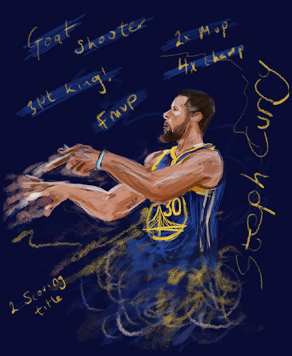 illustration of Steph Curry